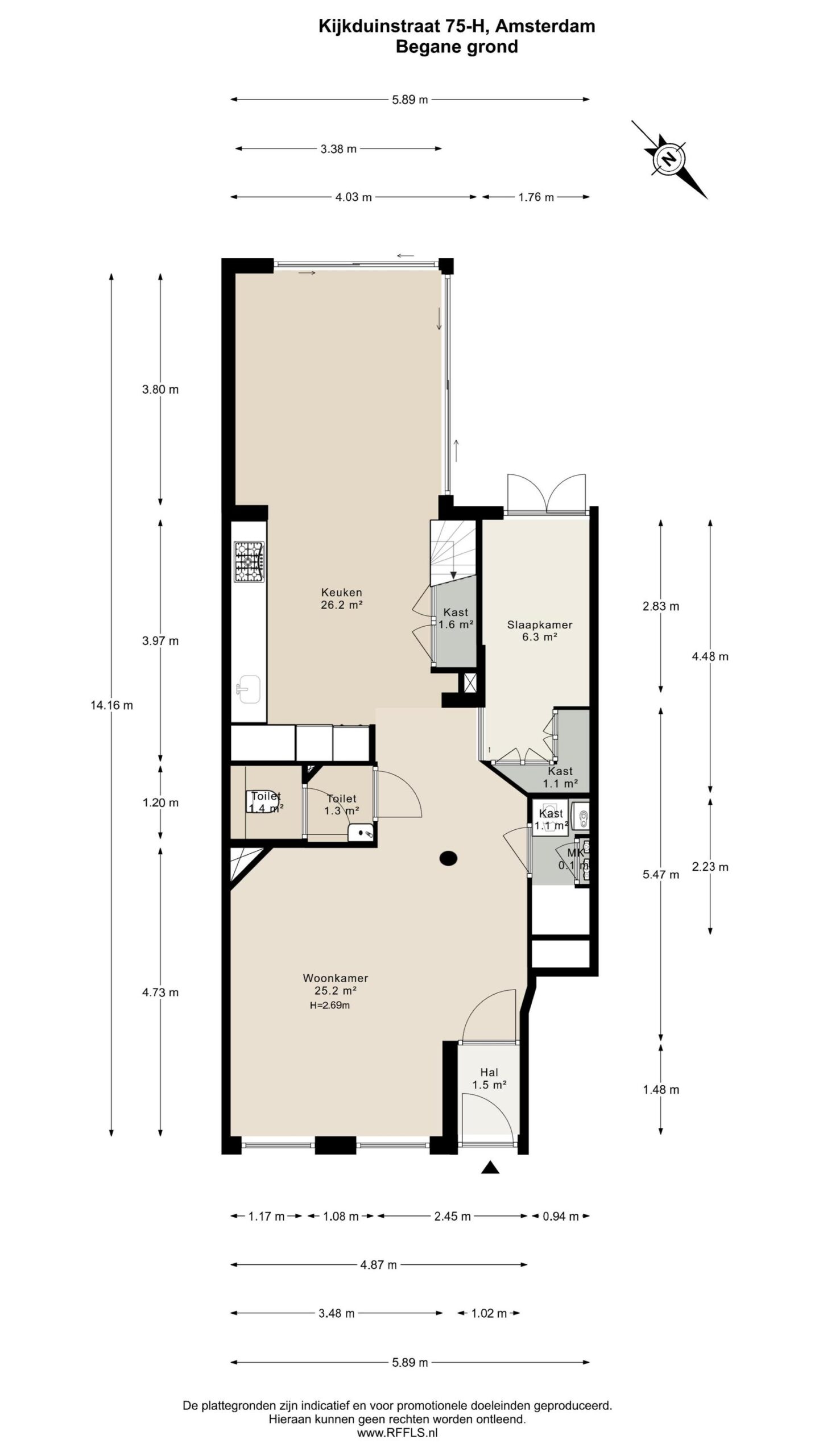 Kijkduinstraat 75 H in AMSTERDAM-35