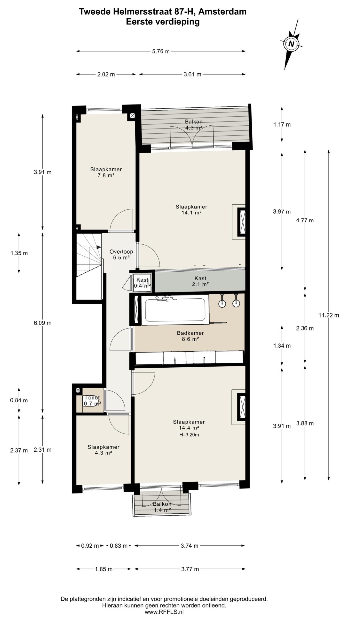 Tweede Helmersstraat 87 H in AMSTERDAM-45