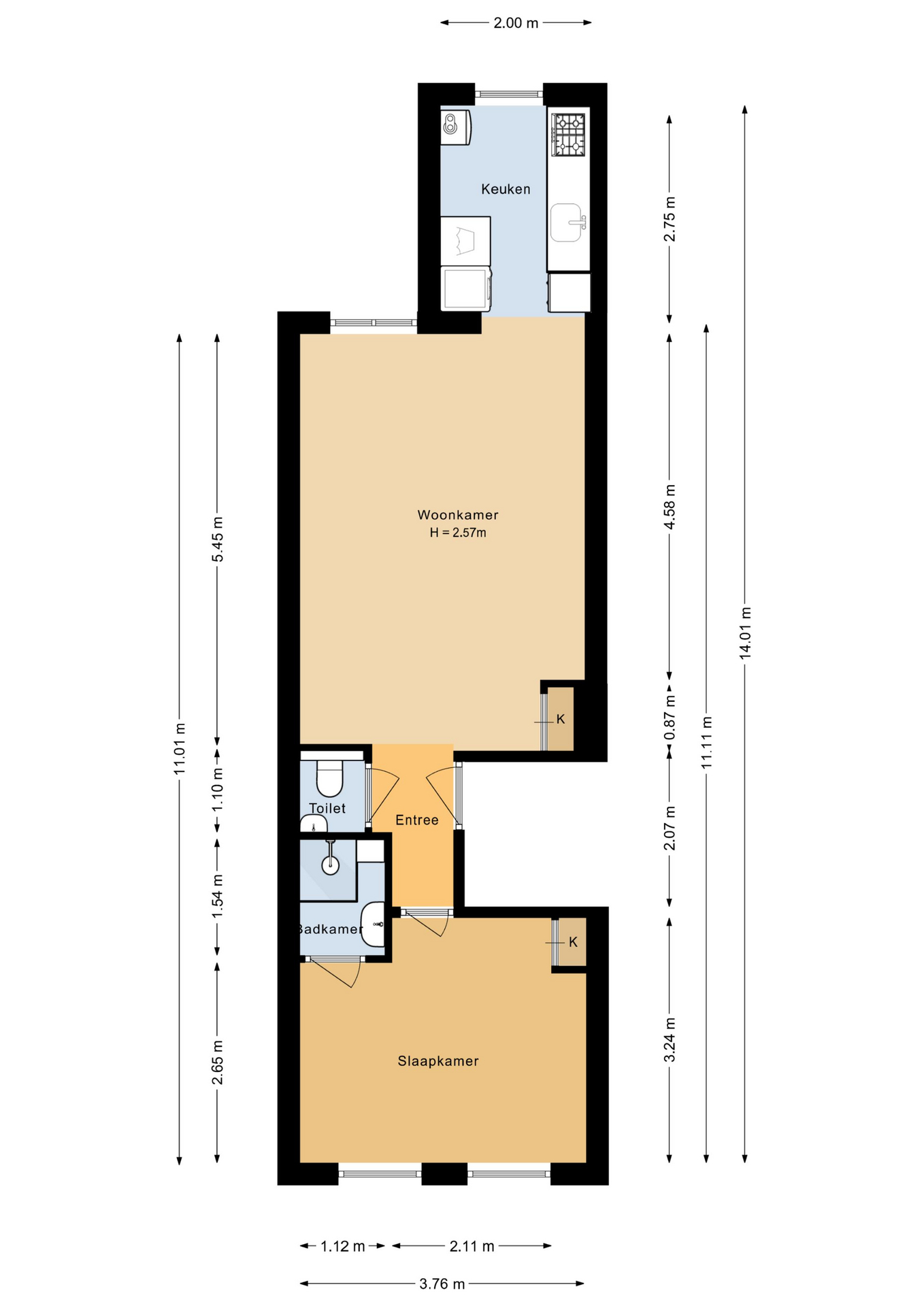 Da Costastraat 63 3 in AMSTERDAM-21