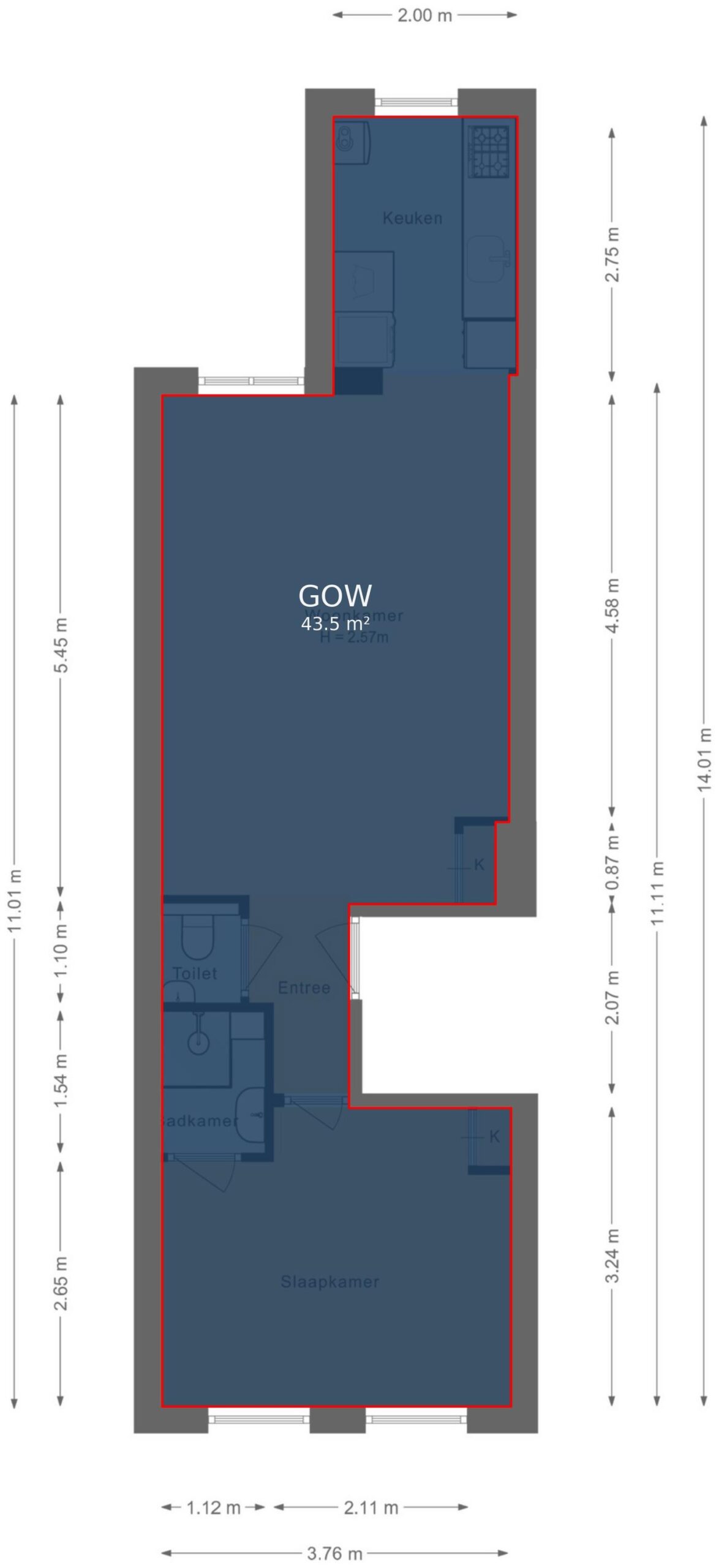 Da Costastraat 63 3 in AMSTERDAM-23