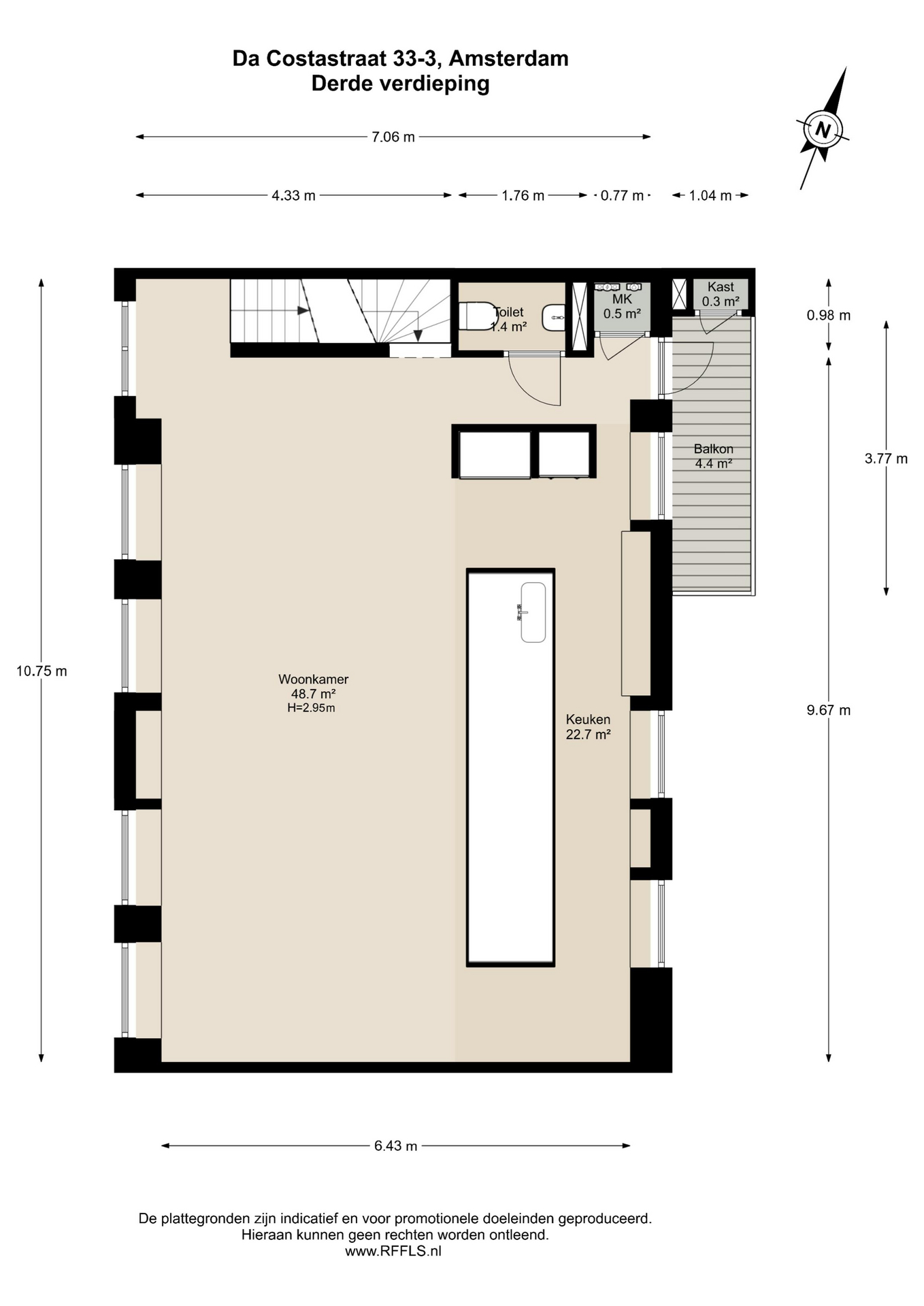 Da Costastraat 33 3 in AMSTERDAM-40