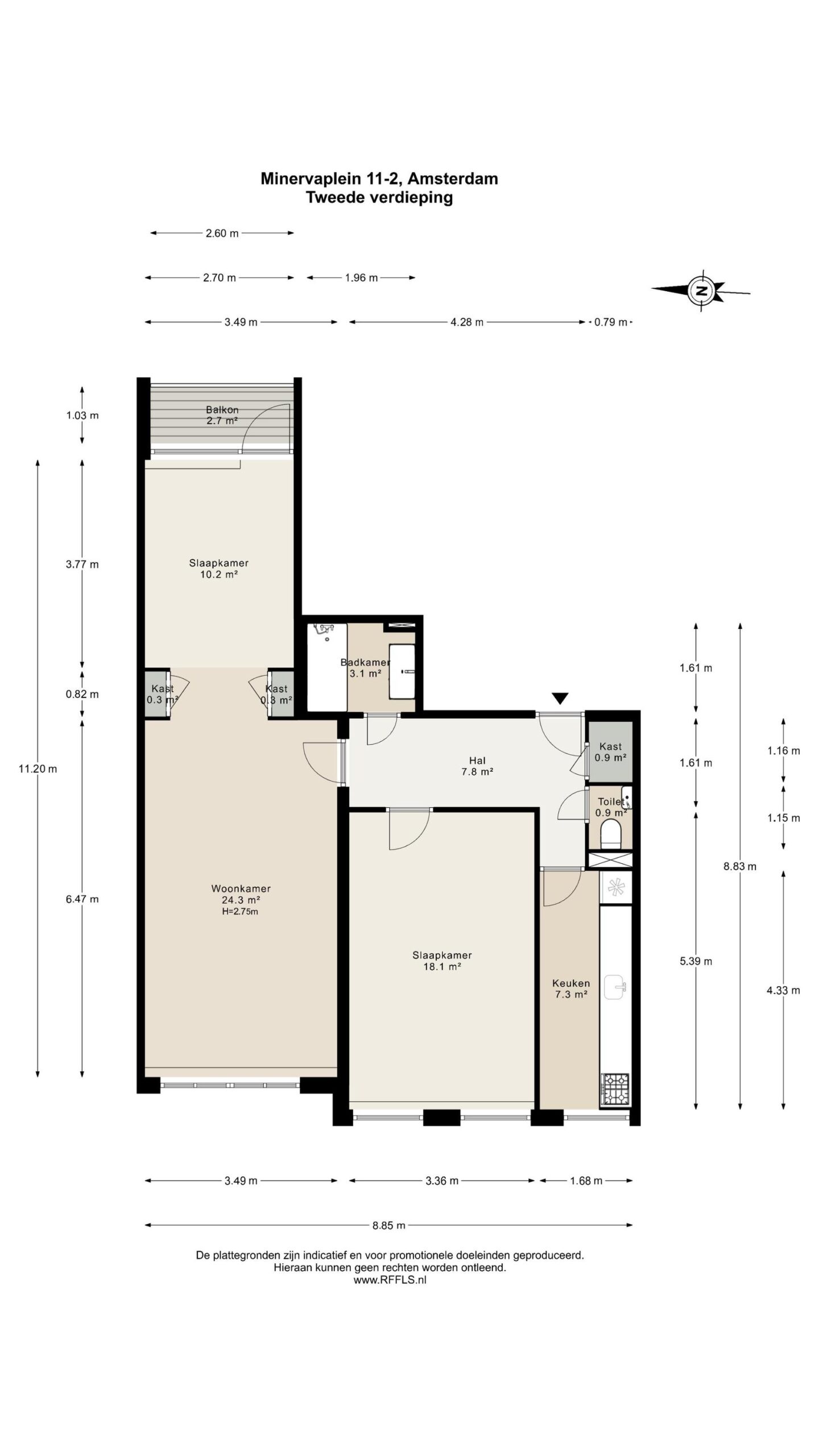 Minervaplein 11 2 in AMSTERDAM-23