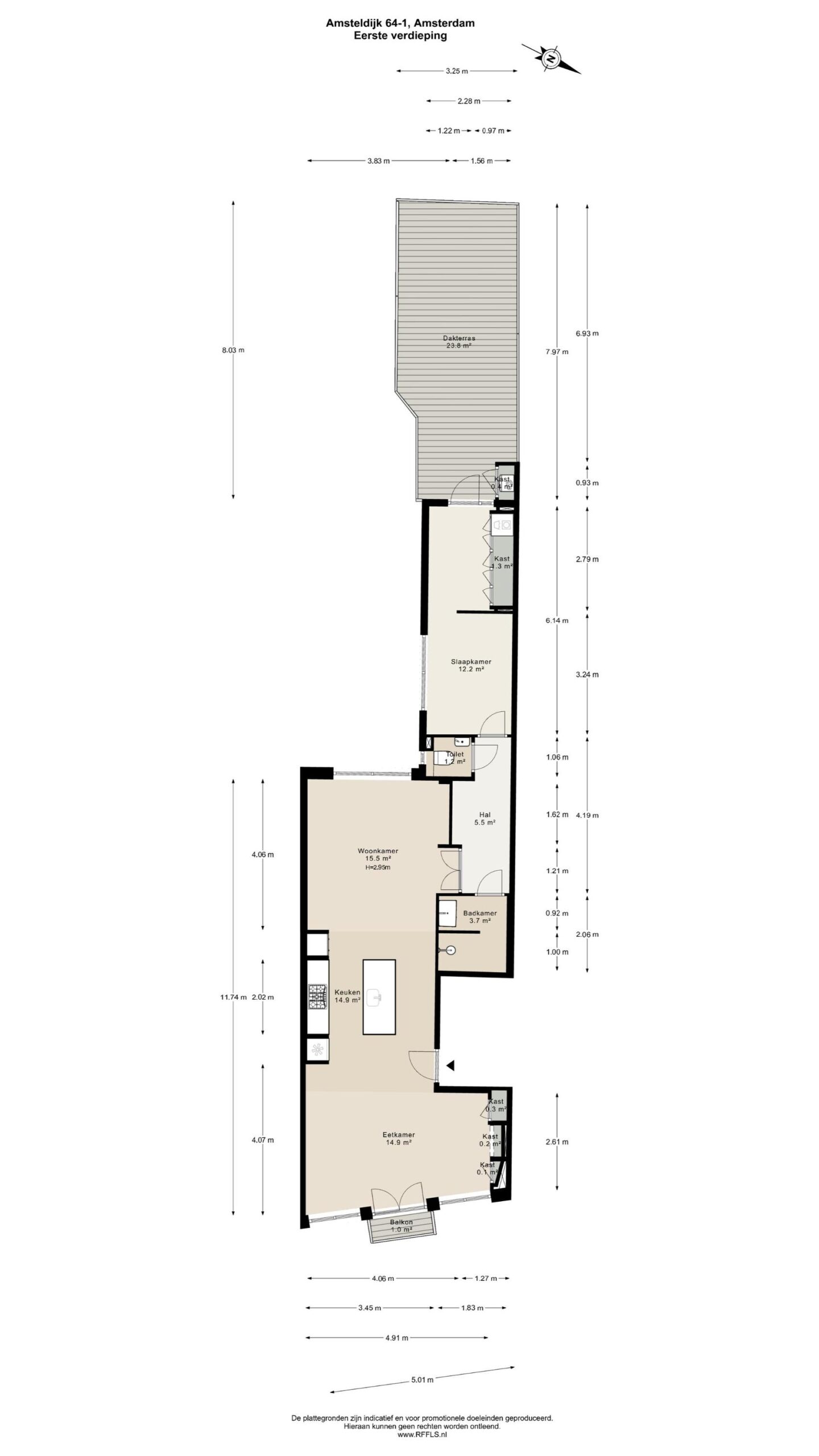 Amsteldijk 64 1 in AMSTERDAM-34
