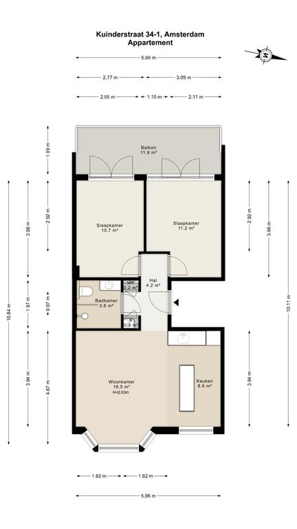 Kuinderstraat 34 1 in AMSTERDAM-31