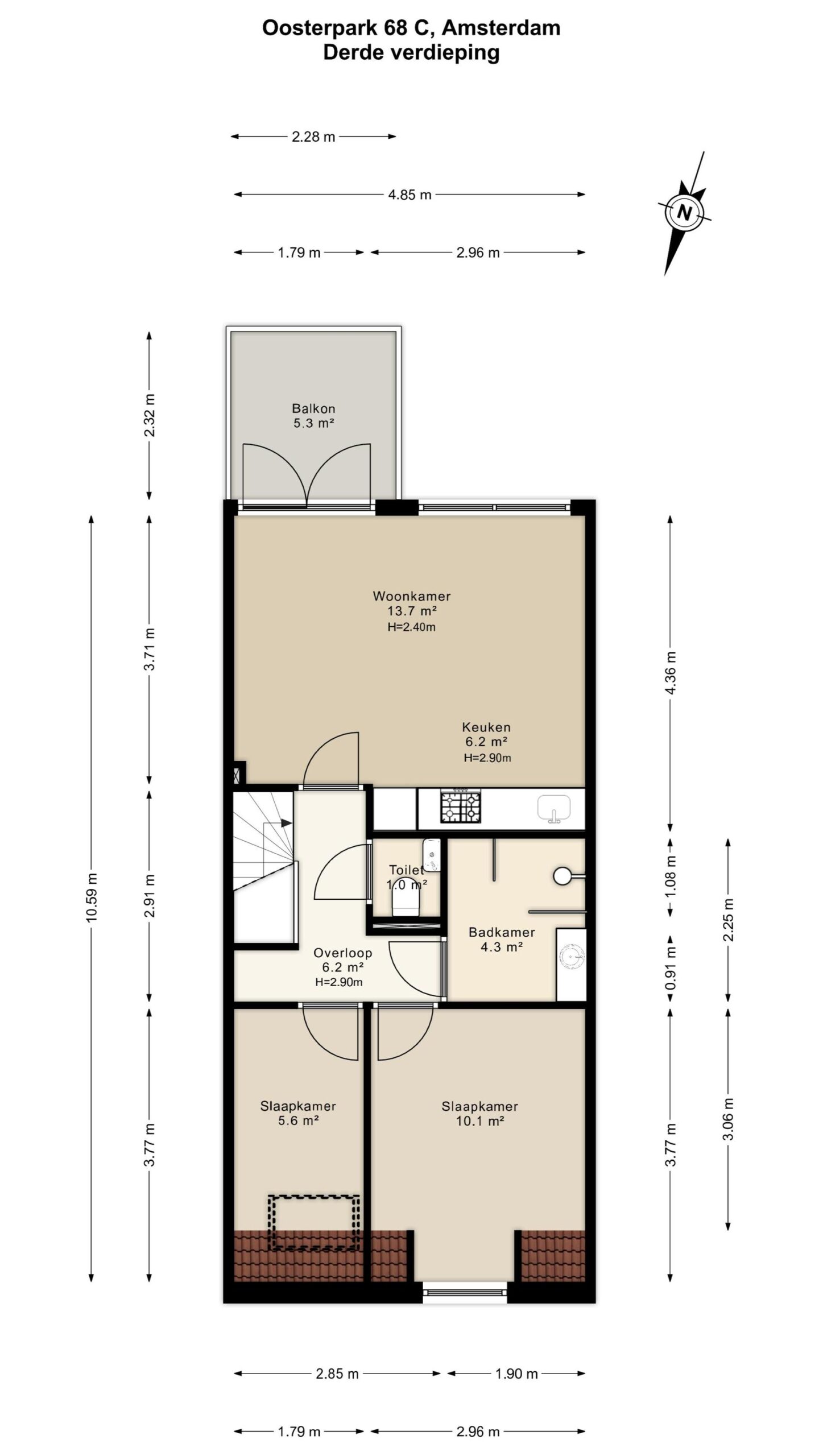 Oosterpark 68 C in AMSTERDAM-31