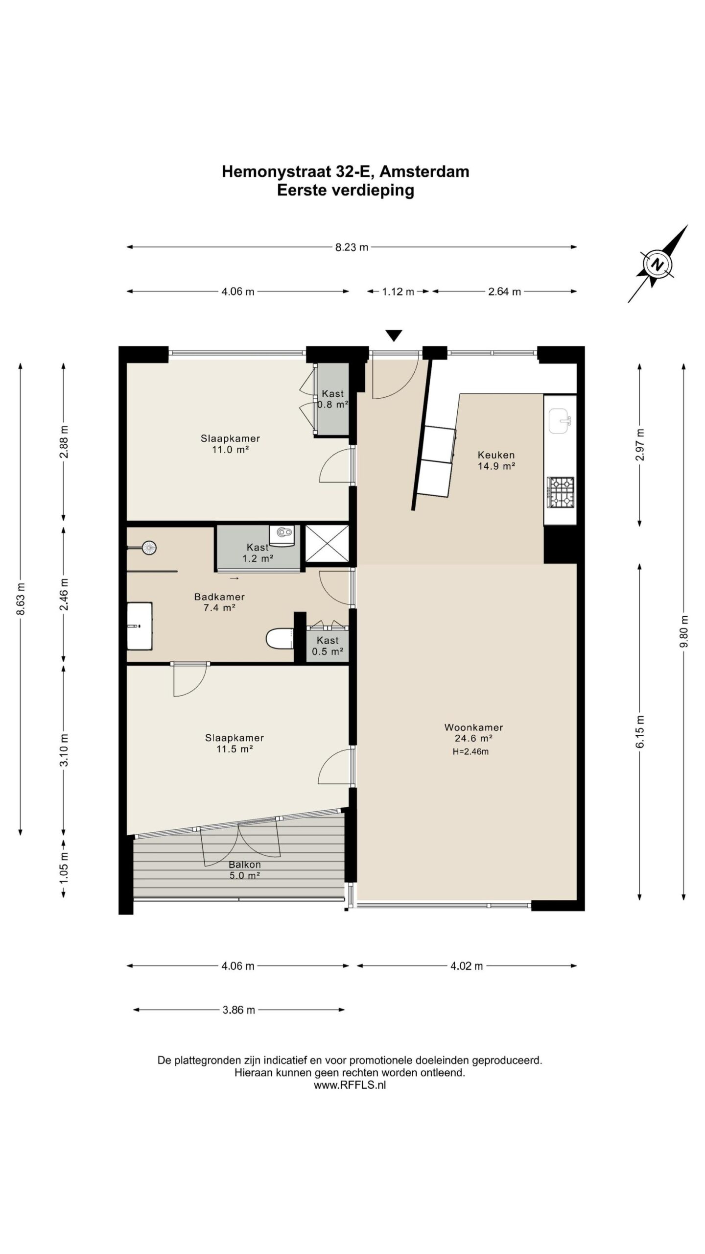 Hemonystraat 32 E in AMSTERDAM-33