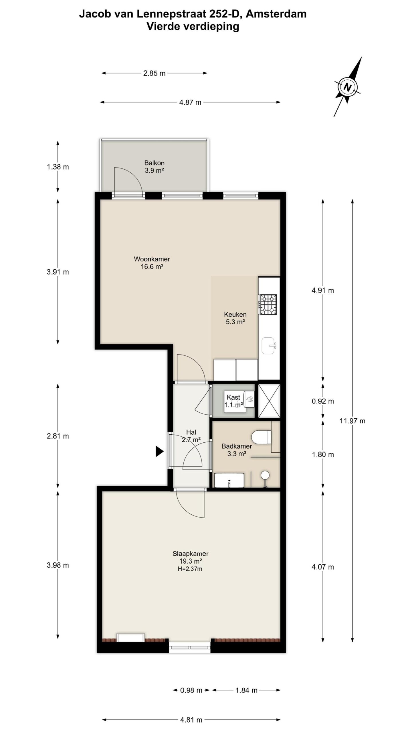 Jacob van Lennepstraat 252 D in AMSTERDAM-31