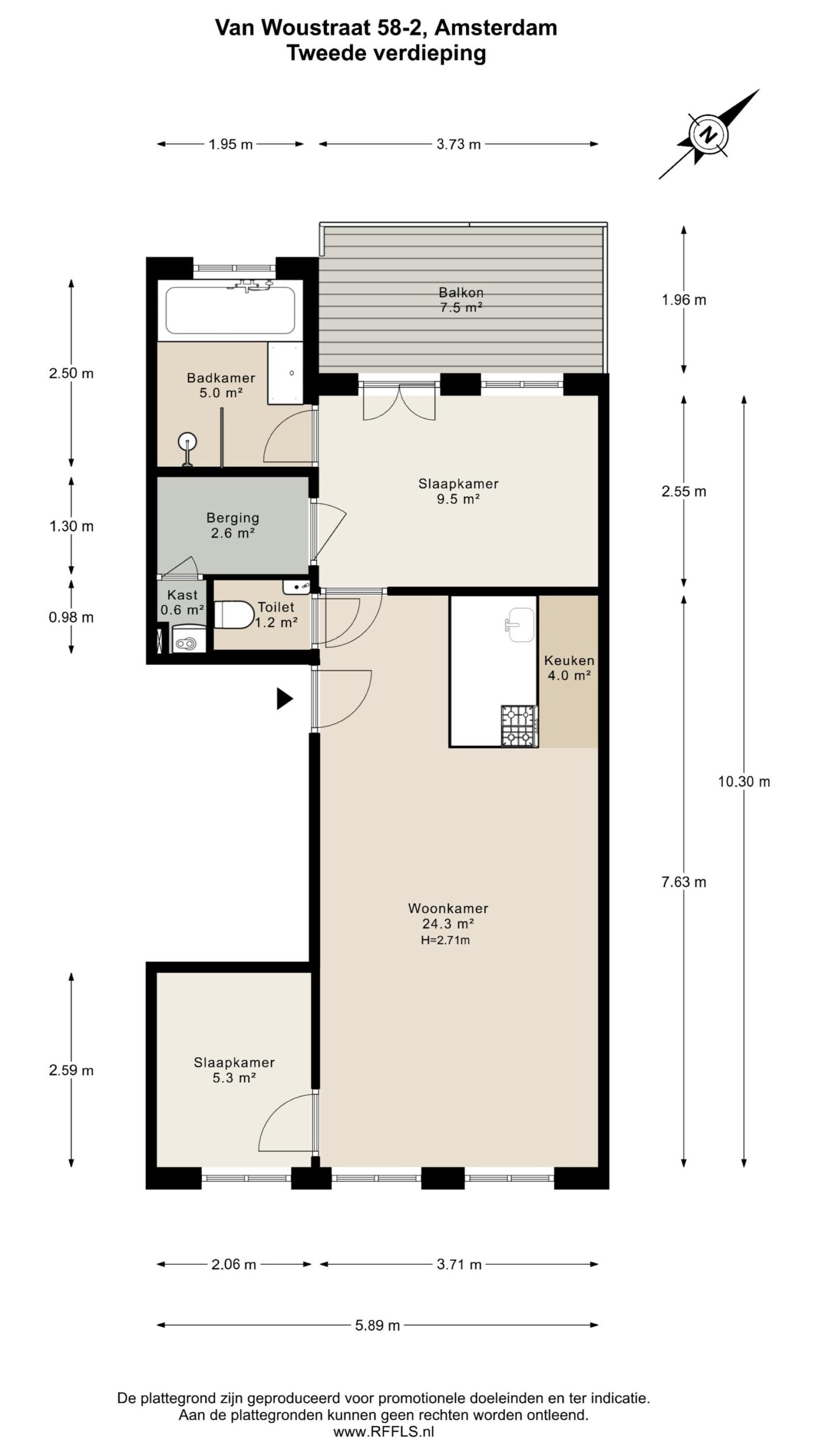 Van Woustraat 58 2 in AMSTERDAM-23