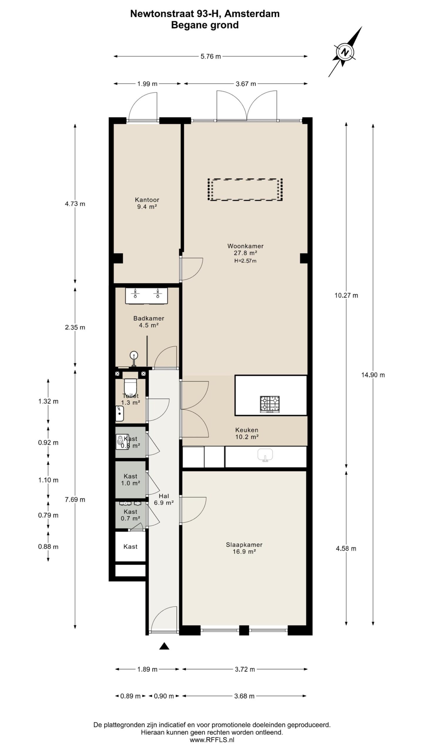 Newtonstraat 93 A in AMSTERDAM-34