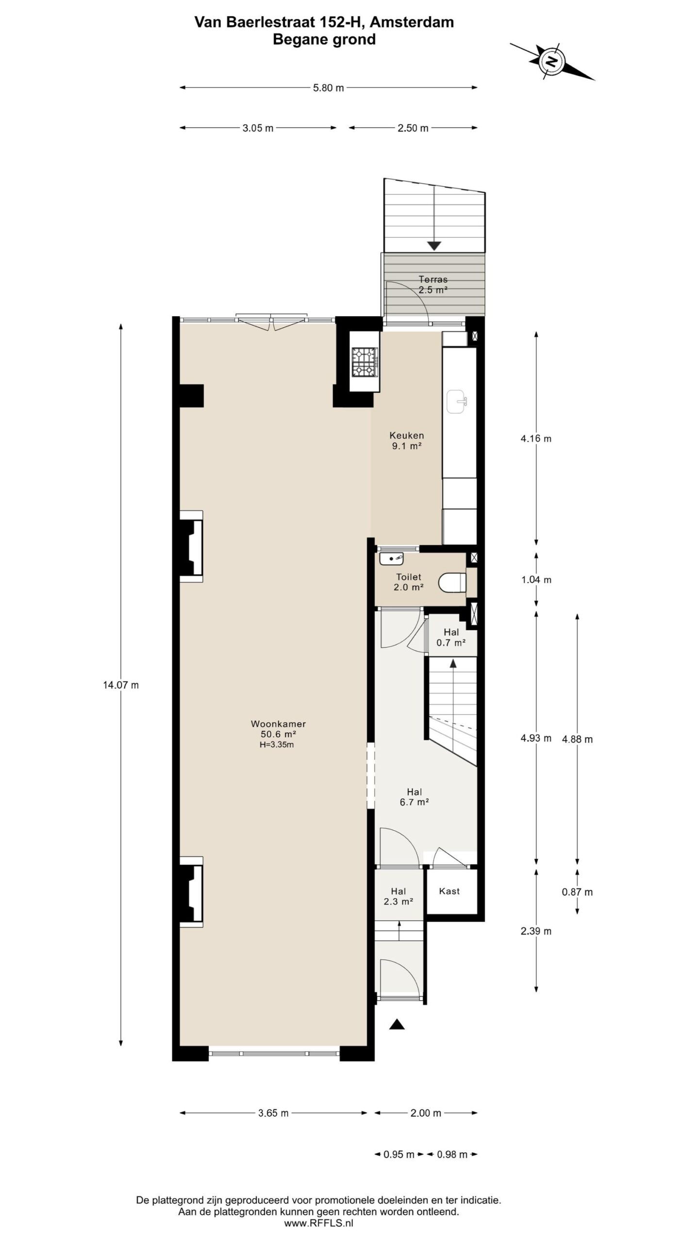 Van Baerlestraat 152 H in AMSTERDAM-58