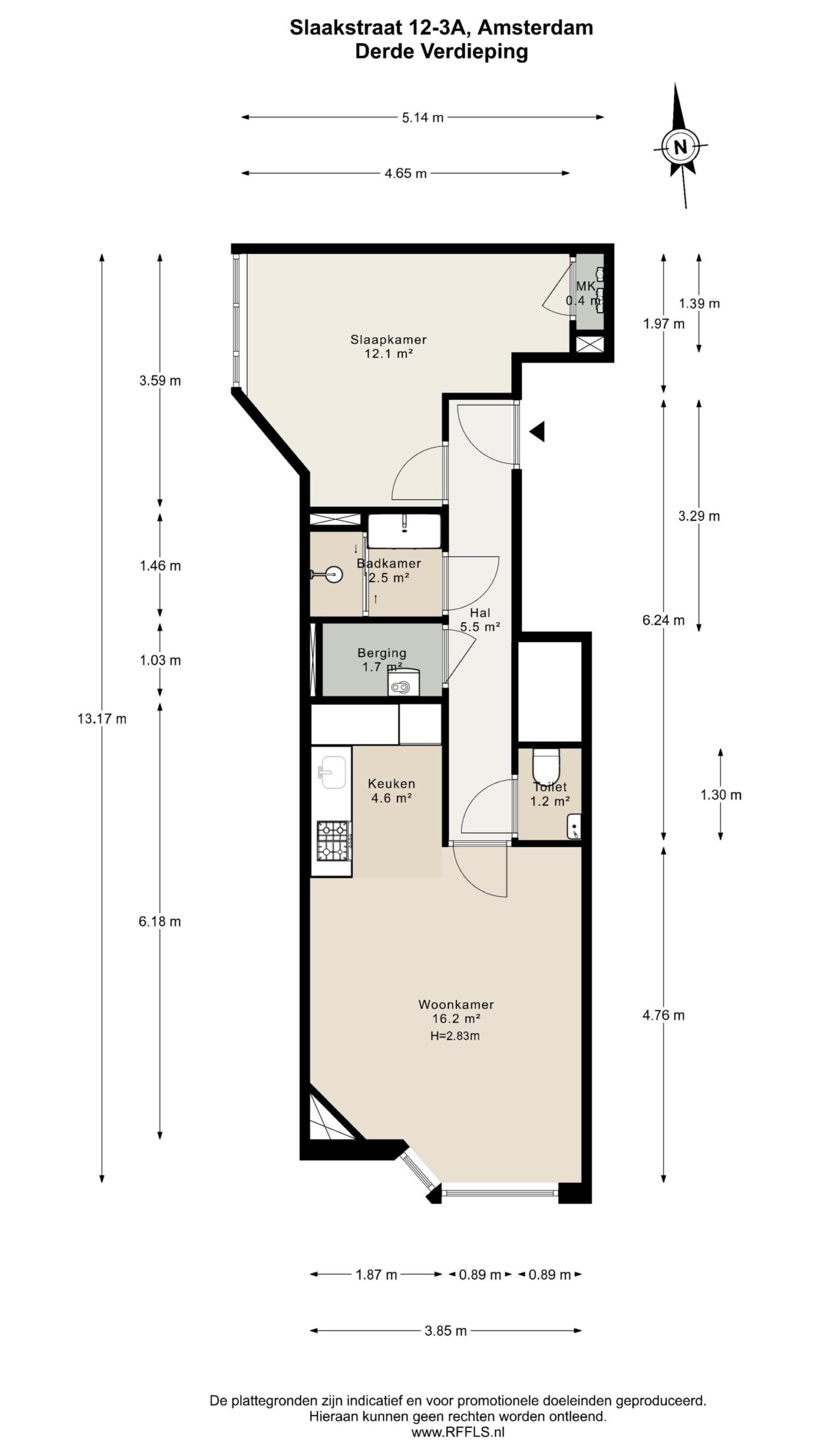 Slaakstraat 12 3A in AMSTERDAM-21