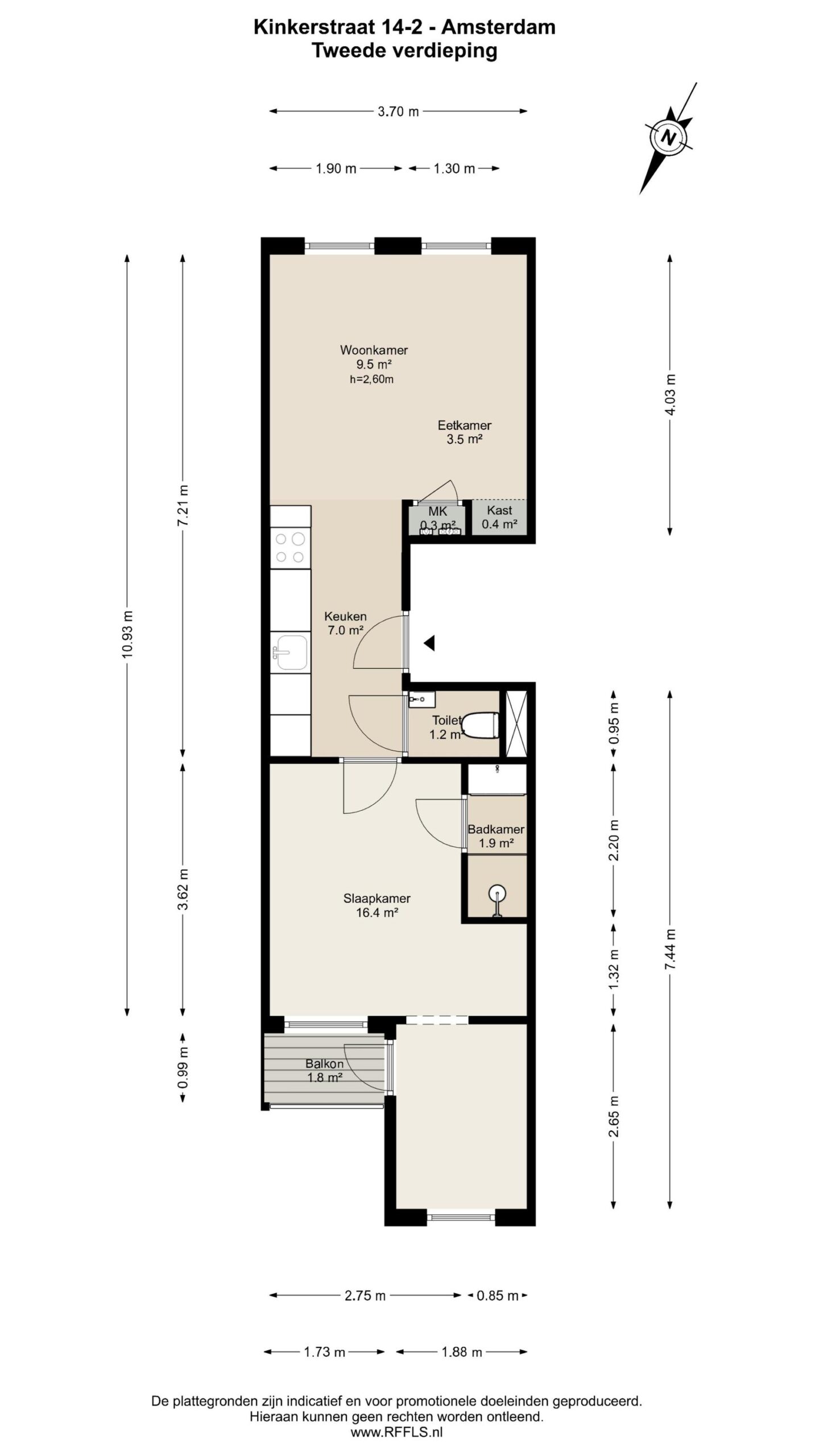 Kinkerstraat 14 2 in AMSTERDAM-29