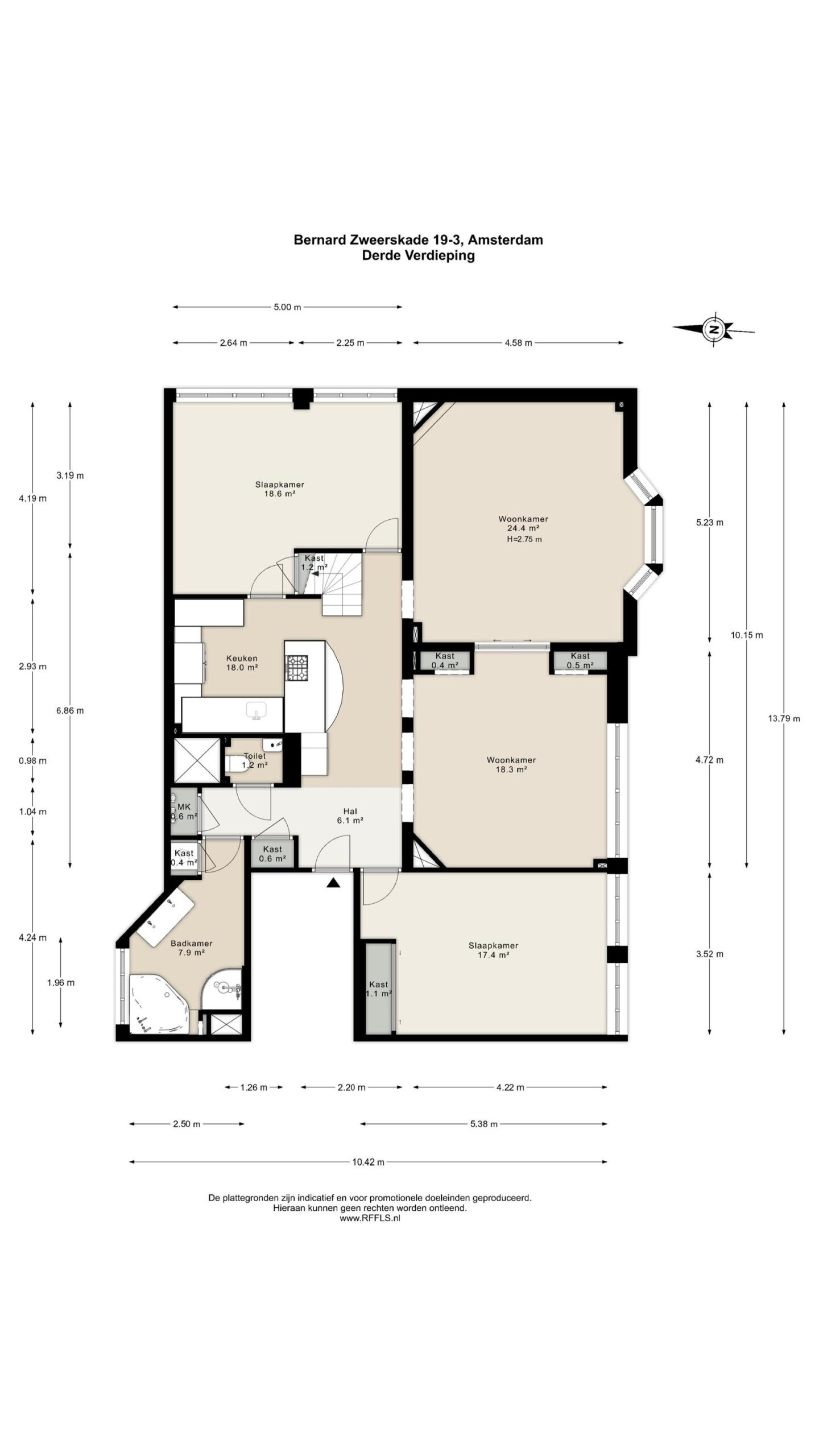 Bernard Zweerskade 19 3 in AMSTERDAM-37