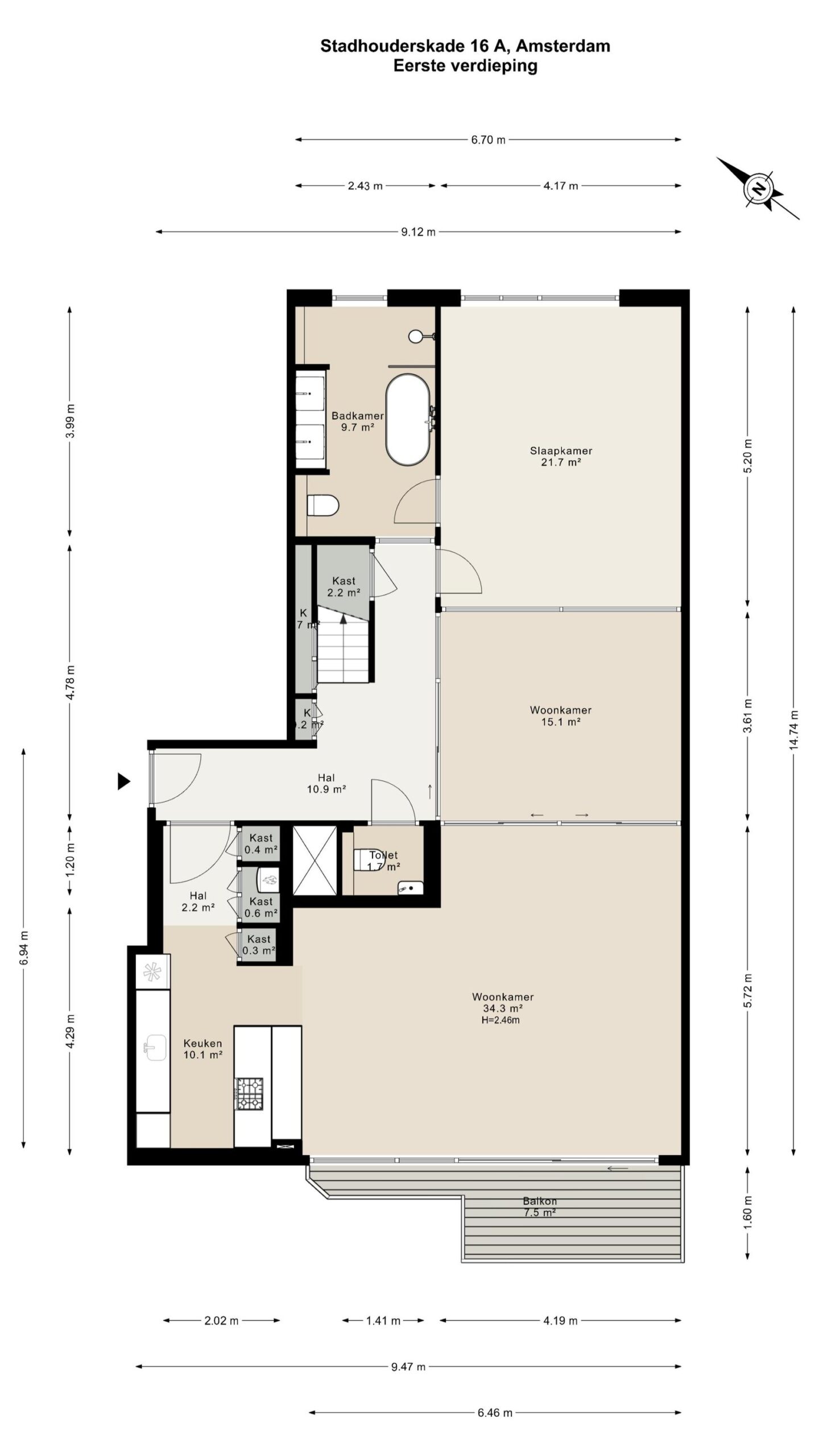 Stadhouderskade 16 A in AMSTERDAM-30