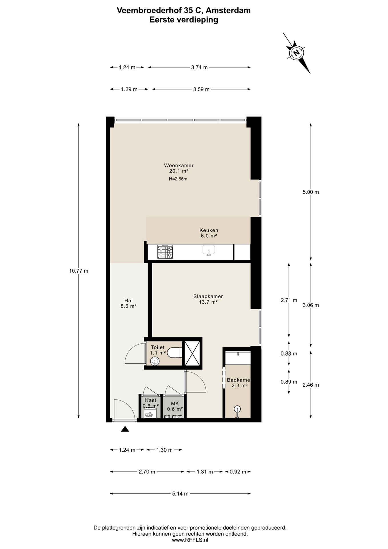 Veembroederhof 35 C in AMSTERDAM-44